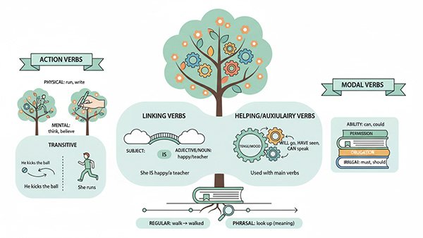 standard types of verbs and their definitions
