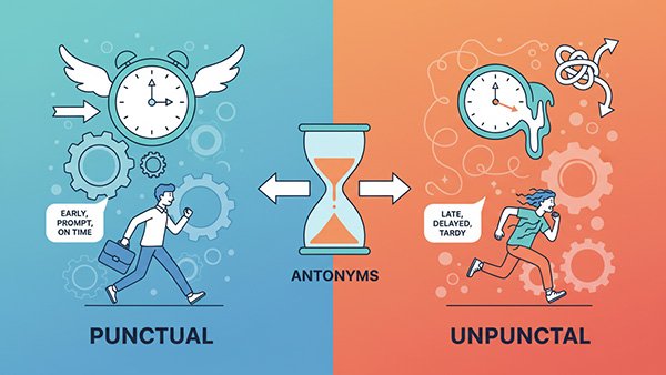 punctual antonym