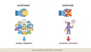 Acception vs. Exception