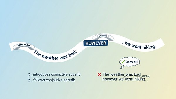 however middle of sentence