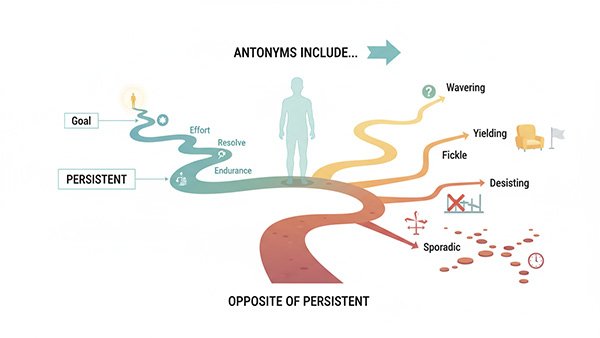 what is an antonym for persistant