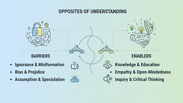 opposite of lack of understanding