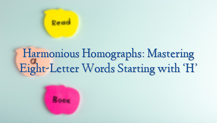 Harmonious Homographs: Mastering Eight-Letter Words Starting with ‘H’