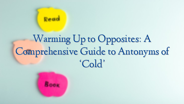 Warming Up to Opposites: A Comprehensive Guide to Antonyms of ‘Cold’