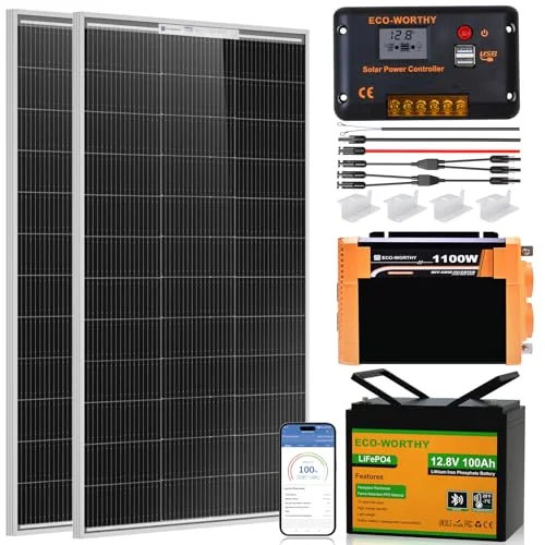 rv solar system with lithium and inverter