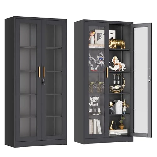 glass door liquor cabinet