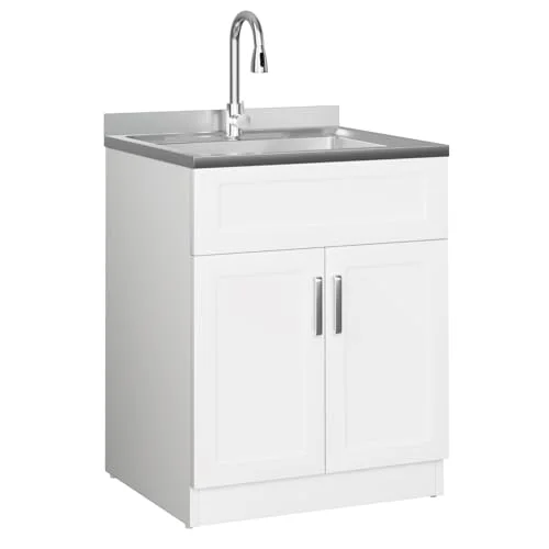 utility sink with cabinet for laundry room